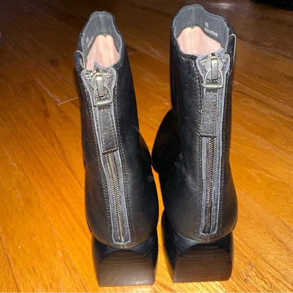 Linea Paolo Womens Black Sage Boots Block Heel Square Toe Booties 11 M NEW Y2K - Picture 5 of 13